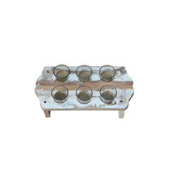 Chai Tray with Glasses Top View