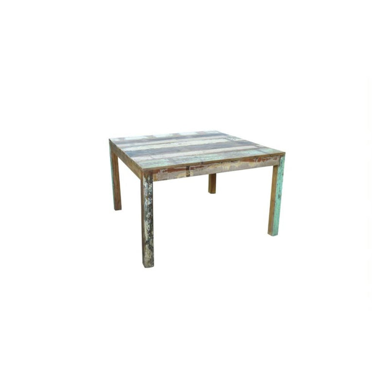 Square Sand Reclaimed Wood Dining Table 90cm