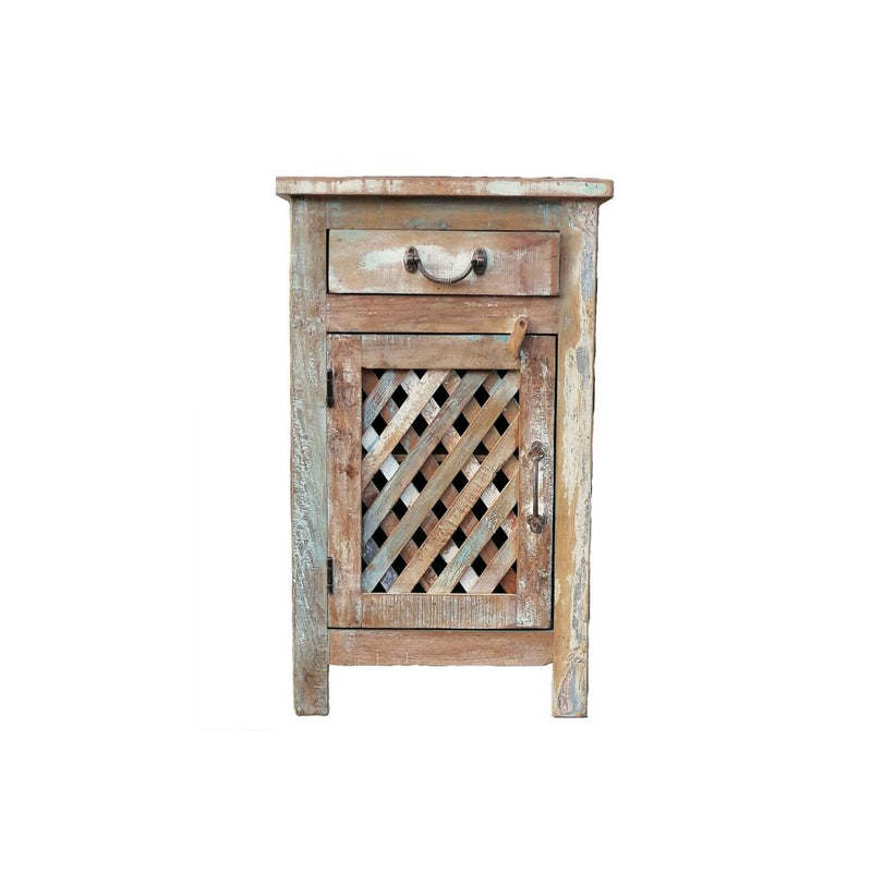 Treillis Reclaimed Wood Bedside Table