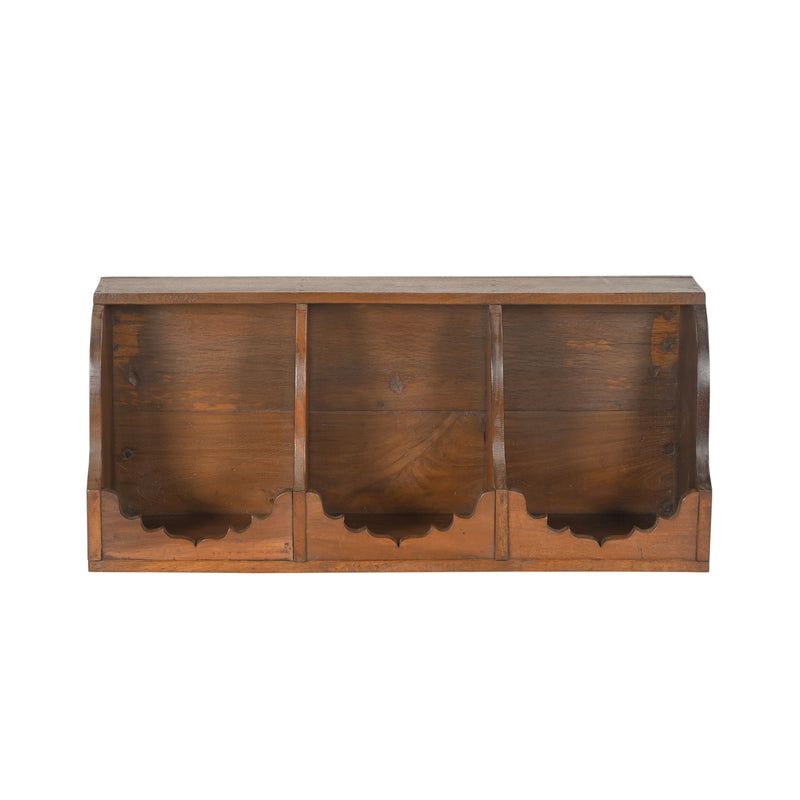 Triple Shrine Shelf Natural front view