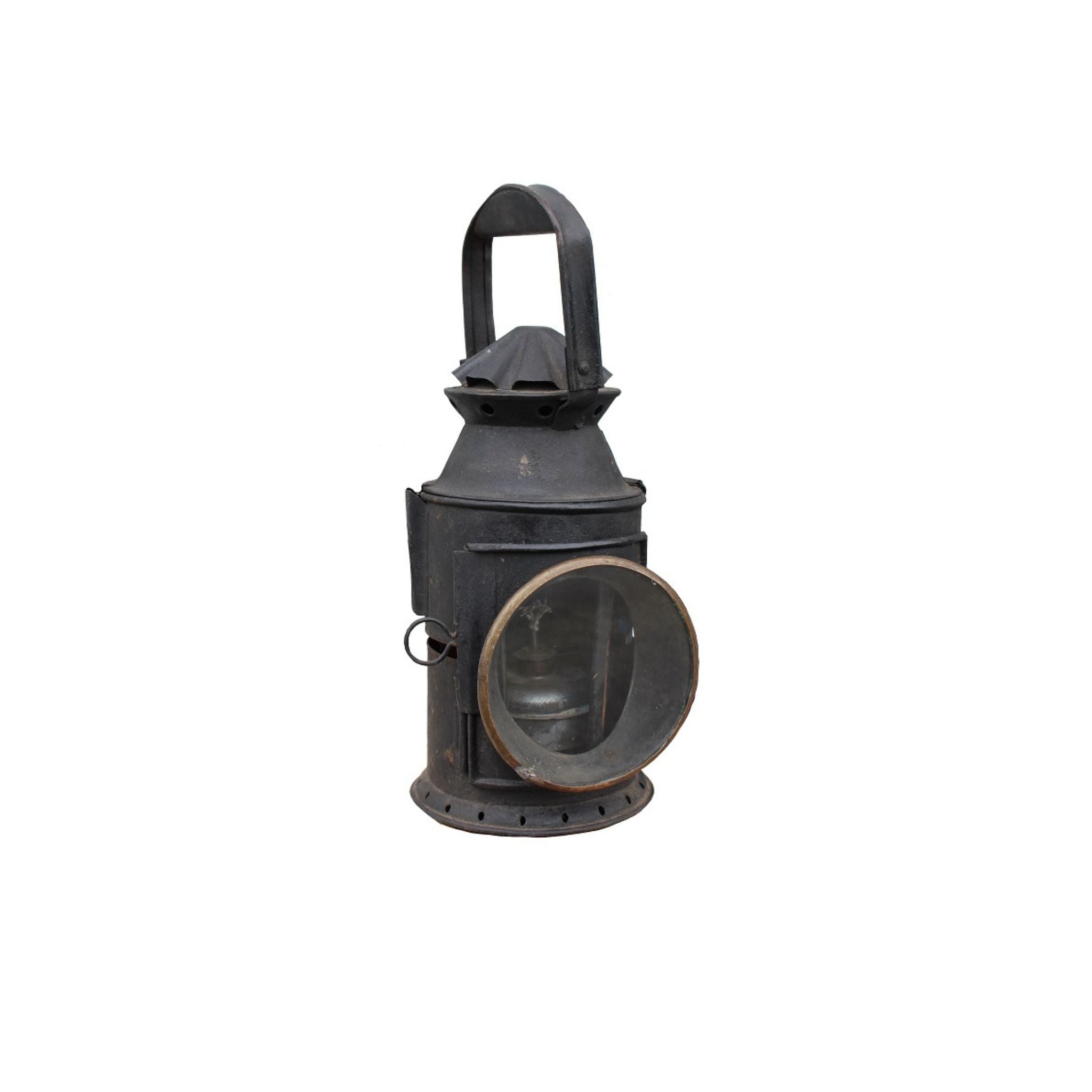 Vintage Railway Signal Lamp Front side view