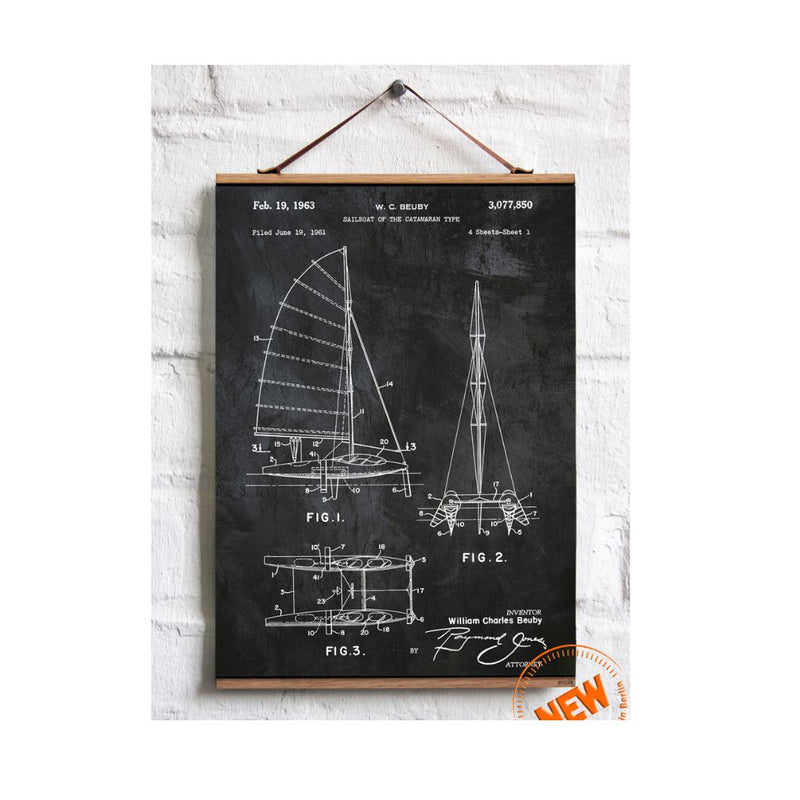 Catamaran Wall Hanging Fabric Print Scroll