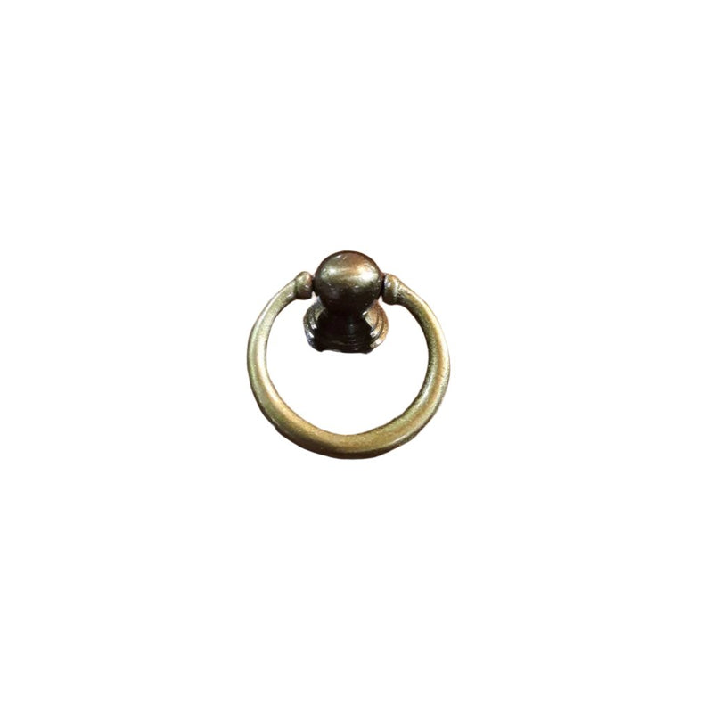 metal ring for drawer in brass finish.
