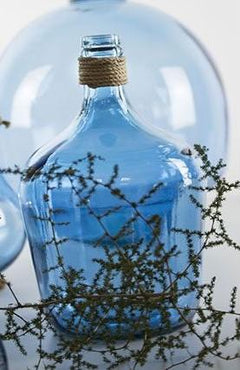 Rope & Recycled Glass Rum Jar - HomeStreetHome.ie