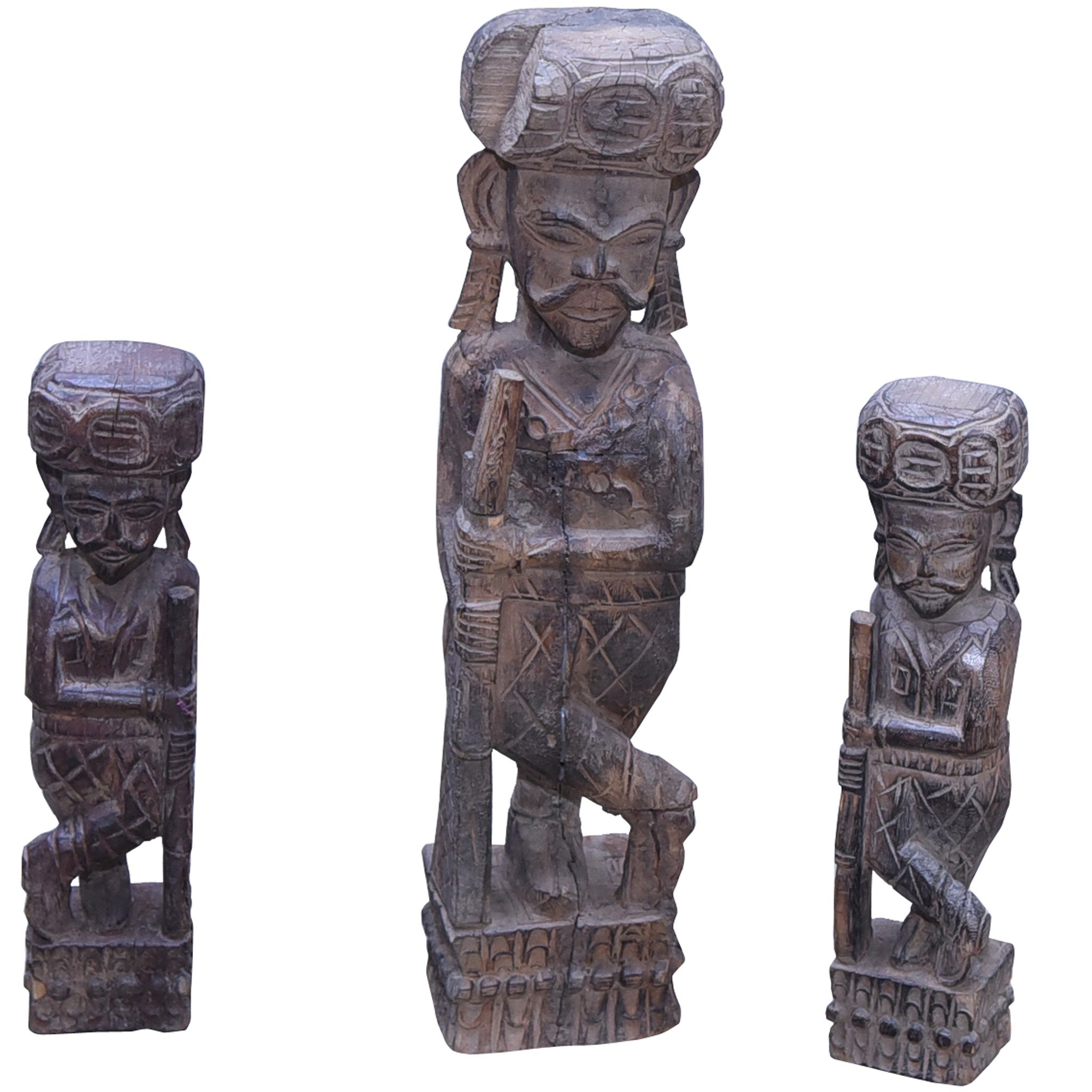 Rajasthani Wood Statue - HomeStreetHome.ie