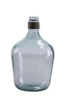 Rope & Recycled Glass Rum Jar - HomeStreetHome.ie