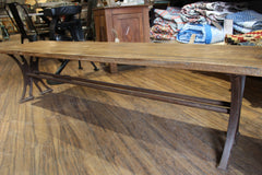 Bench Cast Iron & Reclaimed Teak Natural wooden bench 