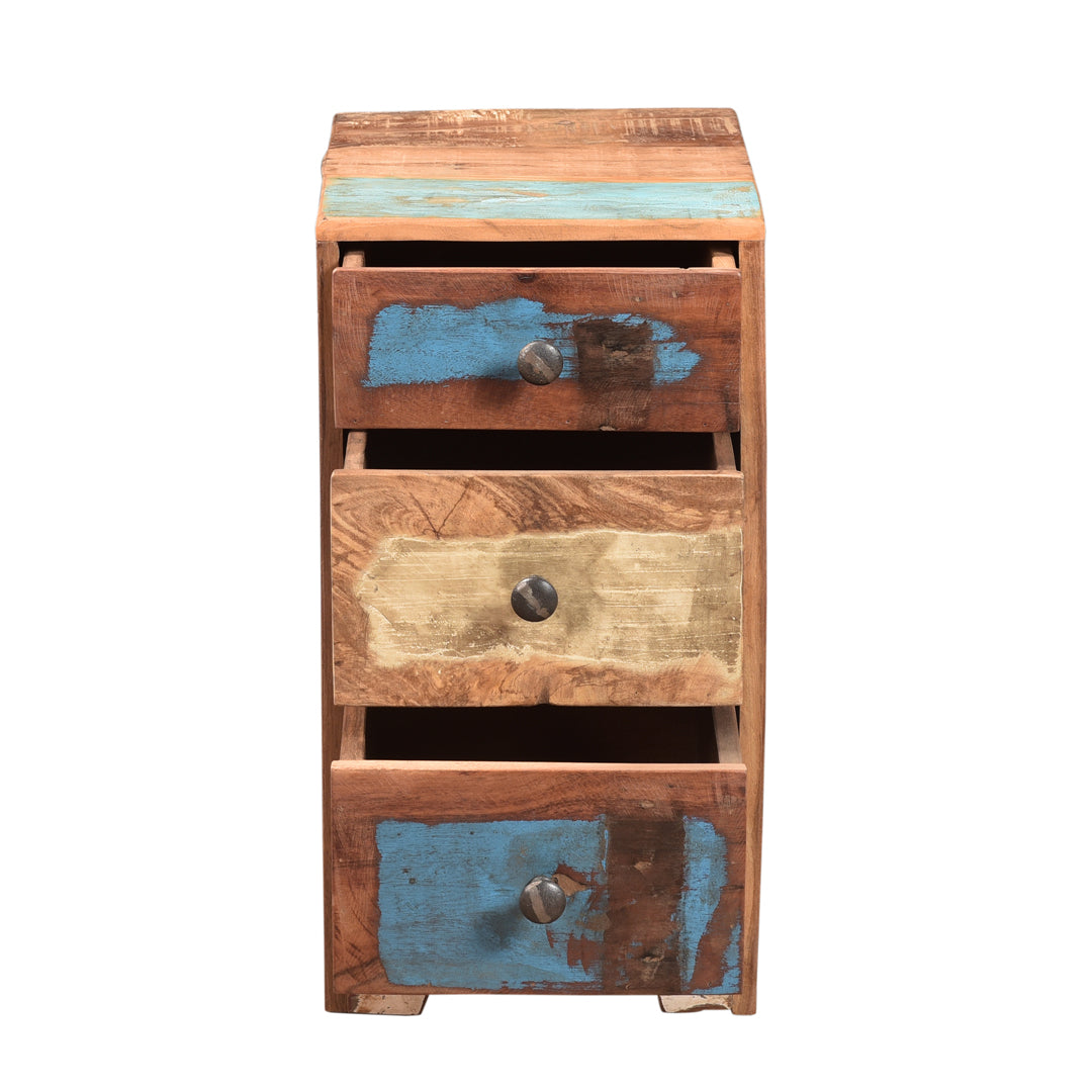 Bijou Locker Colour With Blue and Cream Patina Drawers Open