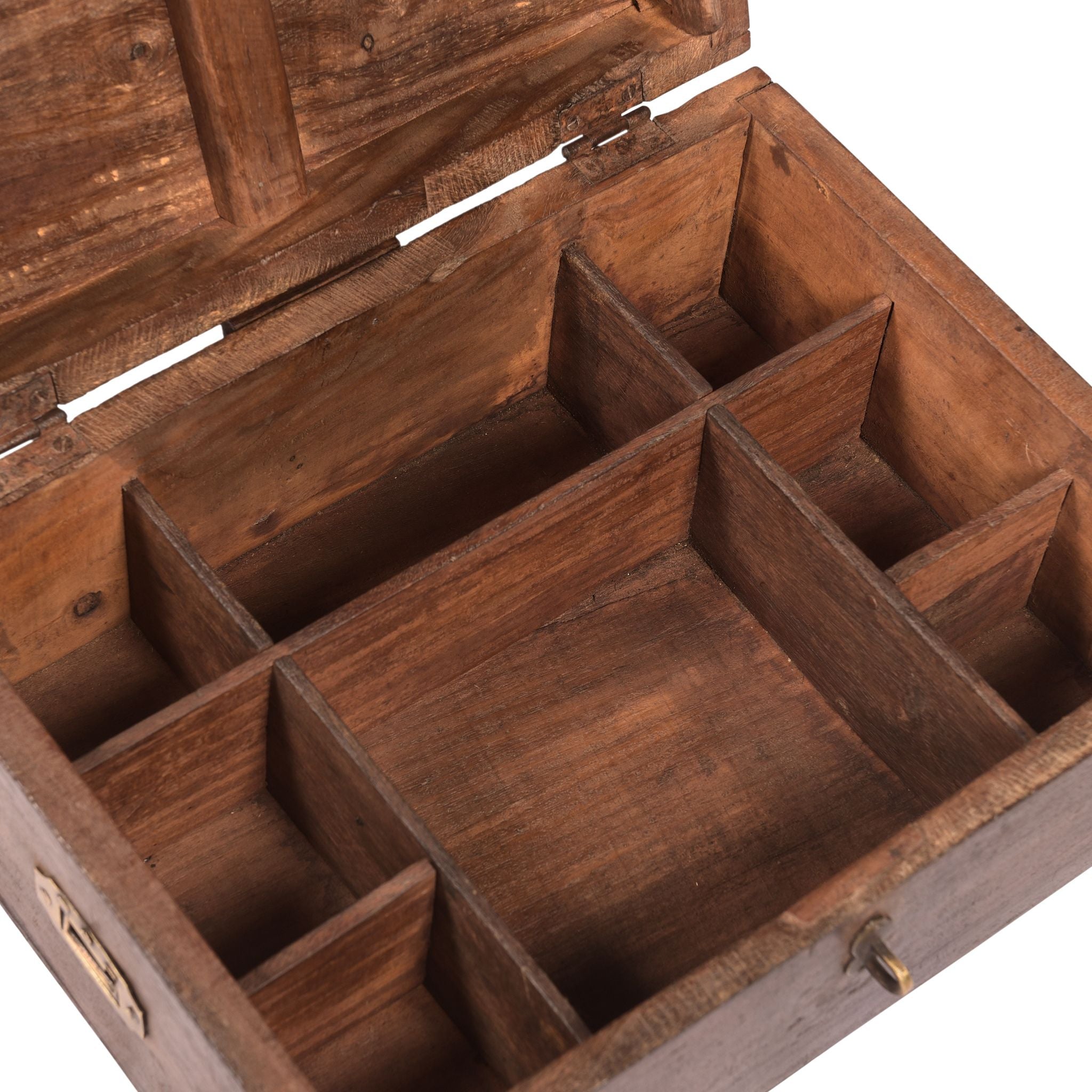 Original Small Vintage Treasure Box view of 8 compartments