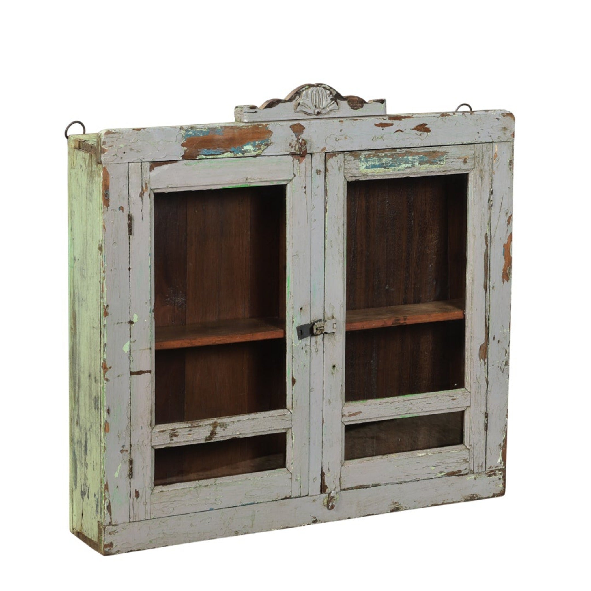 Dove Wall Glass Cabinet Side View