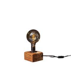 Dromod table lamp handmade from reclaimed wood in Ireland