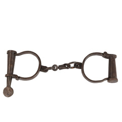 Handcuff lock side view on white background