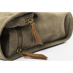 Hanging Wash Bag Trapper Waxed Canvas Green