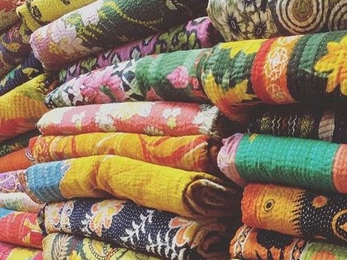 Kantha Throw Blanket - HomeStreetHome.ie