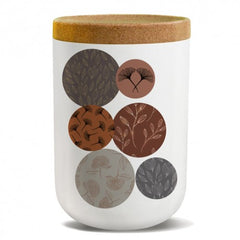 Large Line Art Flower Storage Box with colour circles and flowers