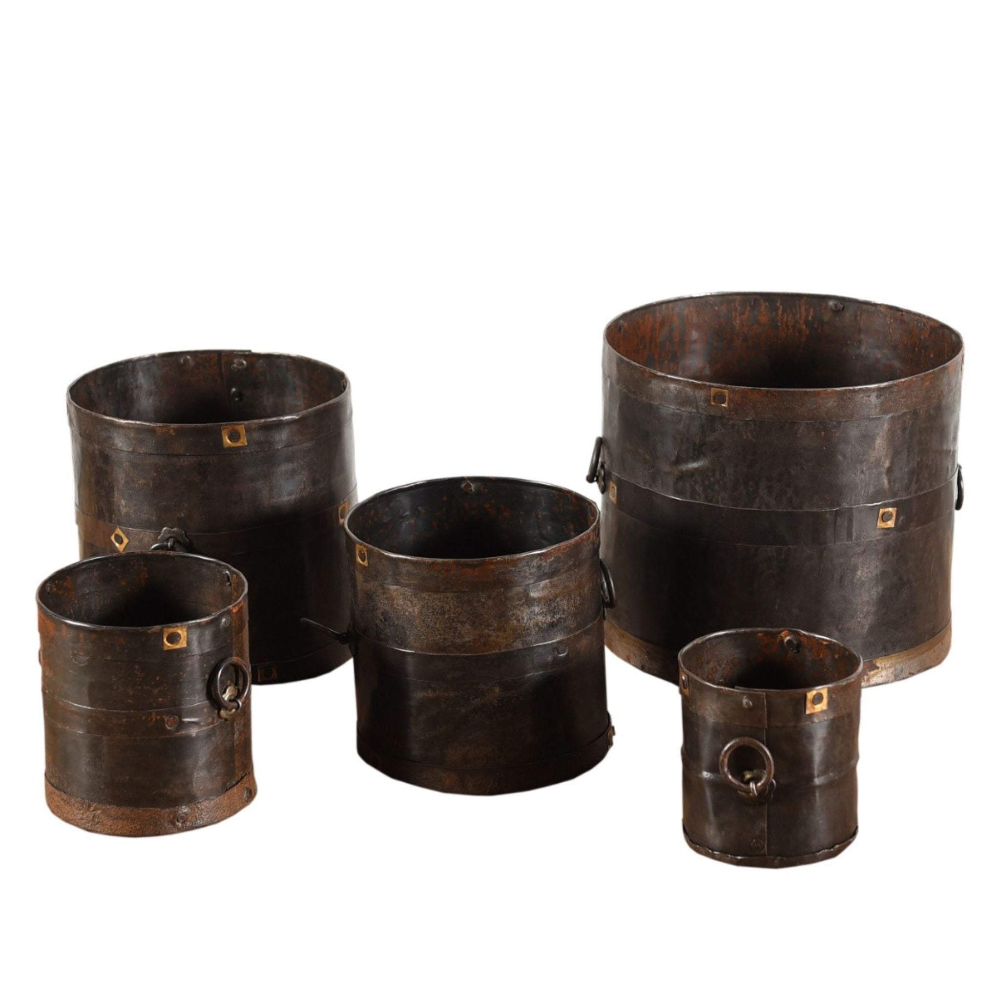 Manna Set Of 5 Pots Straight view of all different pots