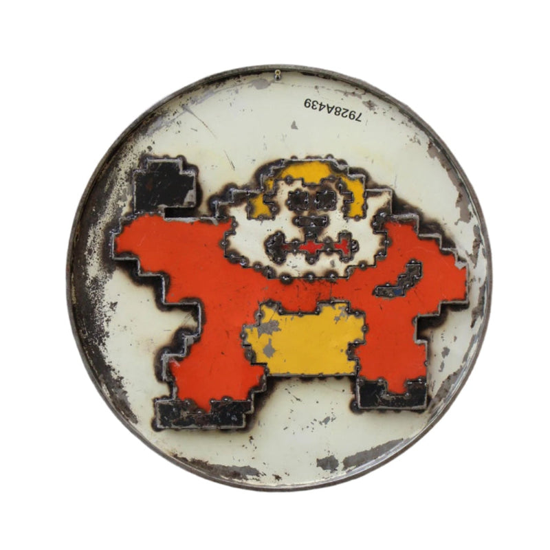 Metal Art Work Mario Monkey Donkey Kong front straight view
