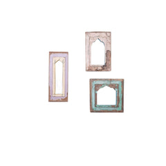 Mehran Mirror Group of Pastel Patina Mirrors together