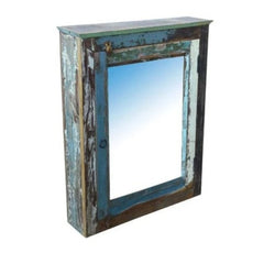 Ocean Wall Hanging Cupboard and Mirror Side View
