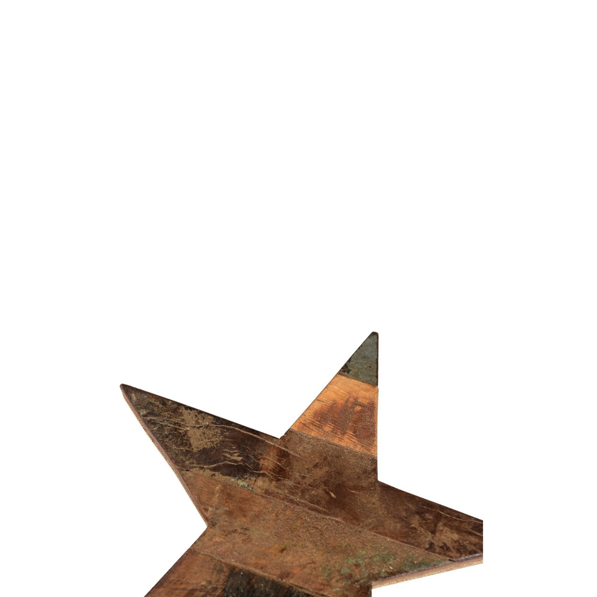 Reclaimed Wood Star Close up of Star