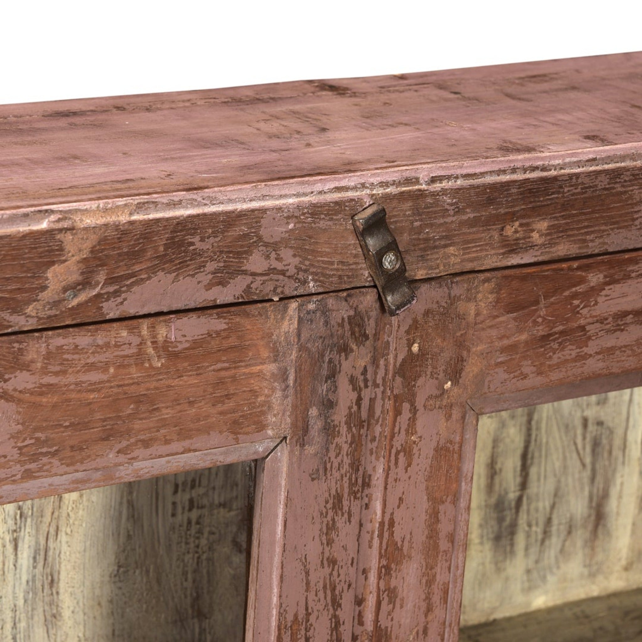 Rosewood Wall Glass Cabinet With Latch