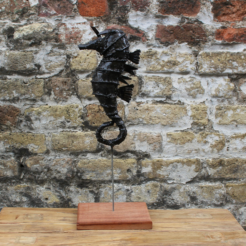 Seahorse Recycled Metal Sculpture