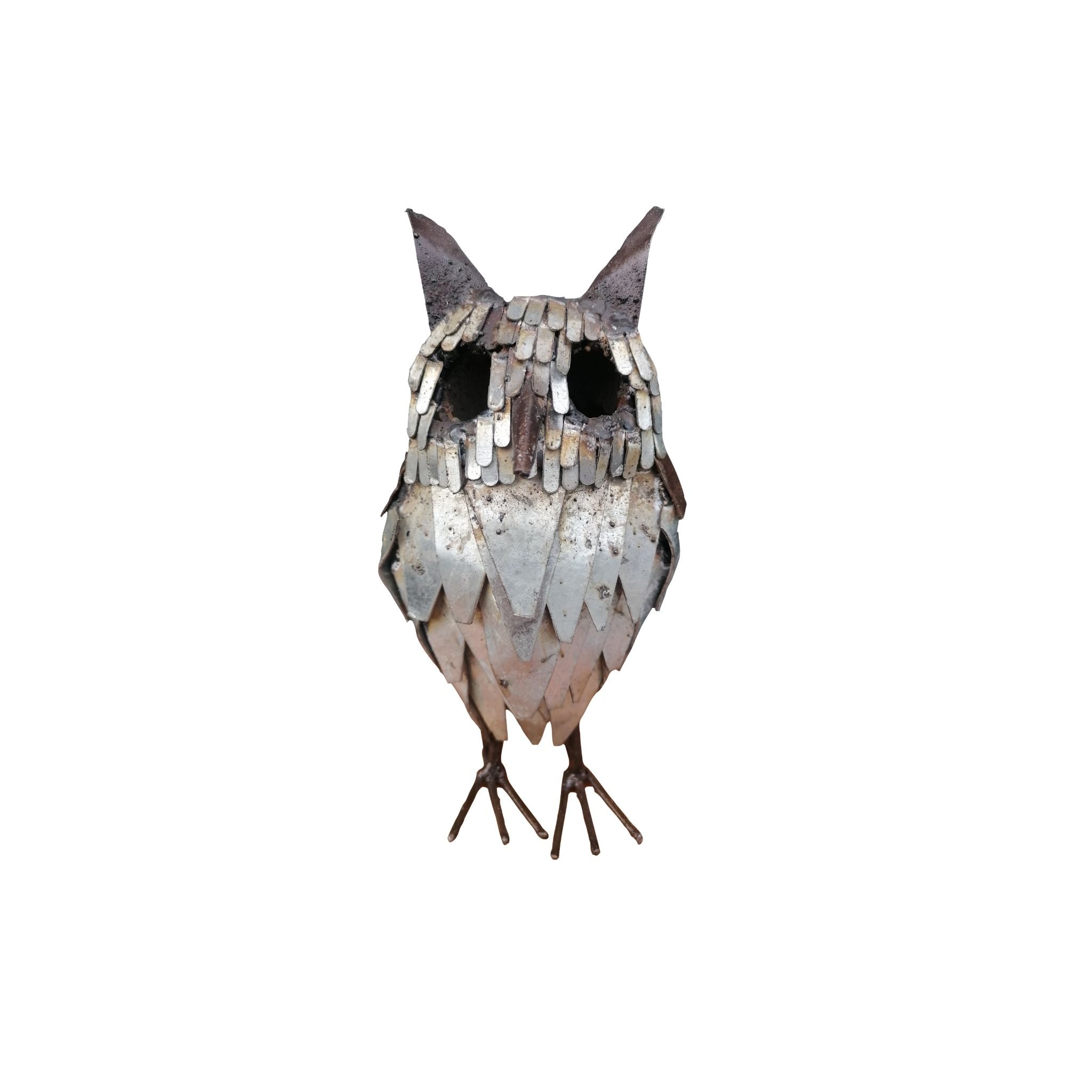 Silver Owl Large Handmade for Recycled Metal