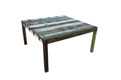 Square Sand Reclaimed Wood Dining Table - HomeStreetHome.ie