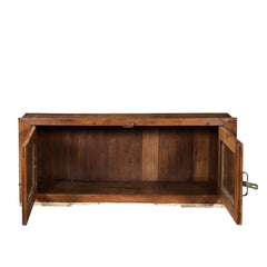 Twin Wall Glass Cabinet front view of open double door