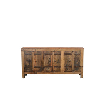 Rustic Wooden sideboard with 3 double doors made of reclaimed wood.