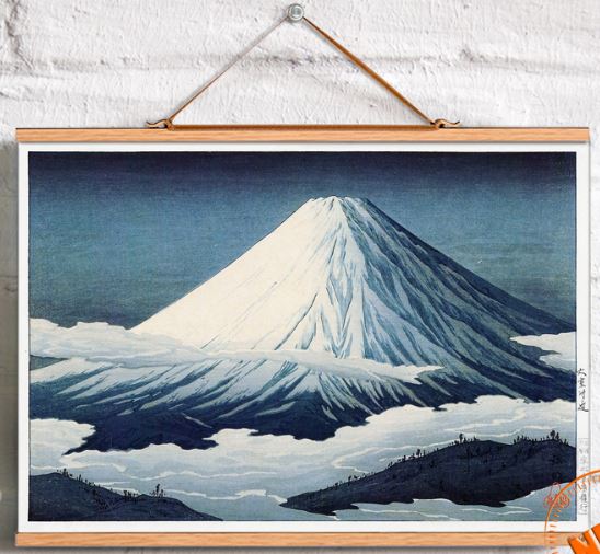 Fuji Winter Fabric Print