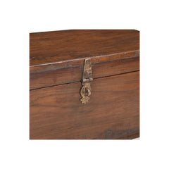 Closeup of the brass lock.