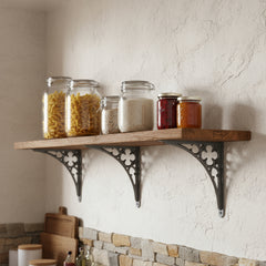 Cast iron bracket with gothic style design in a kitchen