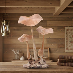 Mushrooms Teak Set of 4