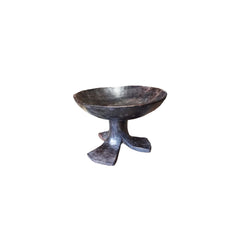 antique fruit bowl on tripod black wood