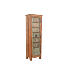 single antique door wood cabinet on a white background