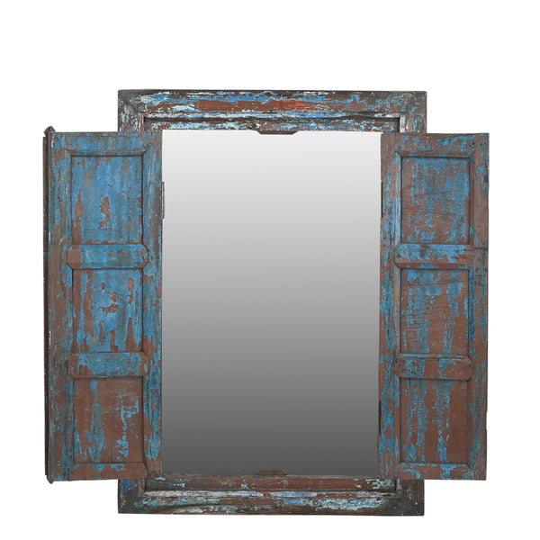 Large Blue Dhaka Mirror