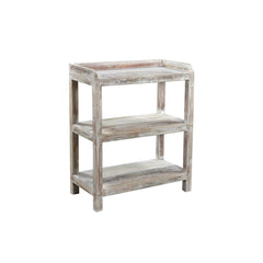 free standing reclaimed wood 3 open shelves white