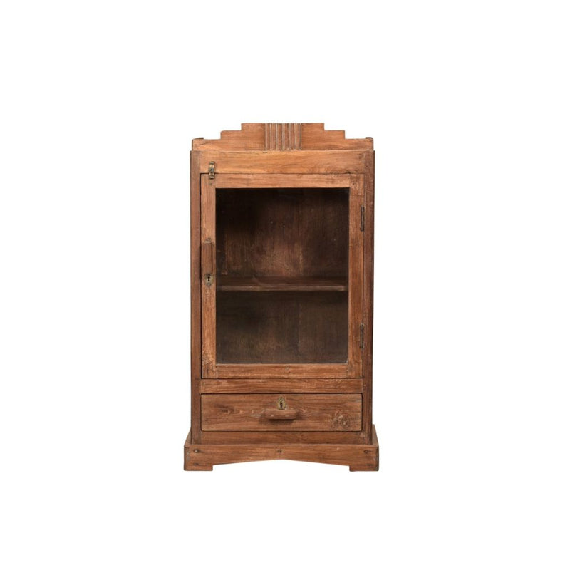 Spirit Wall Glass Cabinet with Drawer