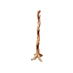 Suar freestanding coat hanger made of polished teak root