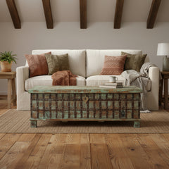 green wood trunk in a rustic style living room