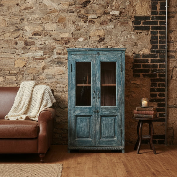 Bluesy Glass Cabinet