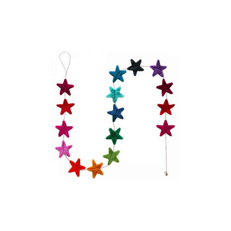 Felt Xmas Stars Garland Multi