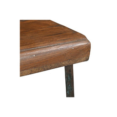 Wooden stool corner with a white background