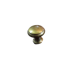 Round metal knob brass finish