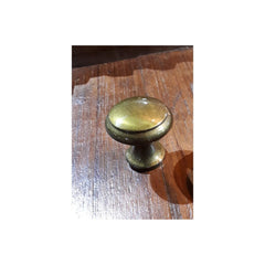 Round metal knob brass finish