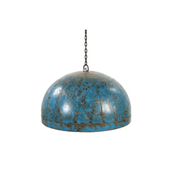 metal ceiling shade blue on white background