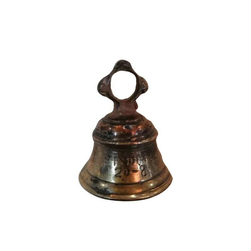 vintage brass bell on a white background