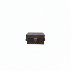 vintage metal box  in a white background