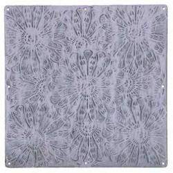Tile Metal Plate Light Purple Medium 30cm x 30cm-AFF-Decorative Tile,Embossed Metal Plate,Floral Tile,Metal Plate,Metal Tile,Purple Tile,Tile,UK - Under €145,Wall Tile